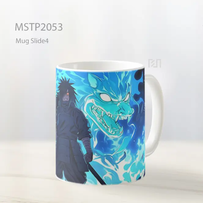 Mug Keramik Premium SNI - Naruto Madara Uchiha Senyum Mengancam Mug MSTP2053