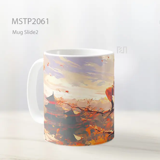 Naruto On Tree Branch Scenic Autumn Mug MSTP2061 - All-side / Desain