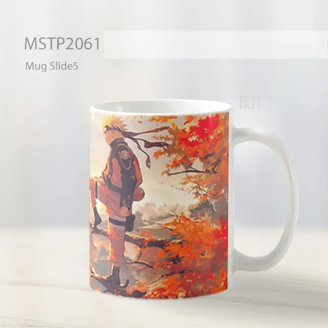 Naruto On Tree Branch Scenic Autumn Mug MSTP2061 - All-side / Desain