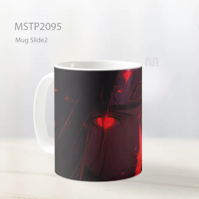 Naruto Uchiha Itachi Mata Merah Hitam Bersinar Mug MSTP2095 - All-side / Desain