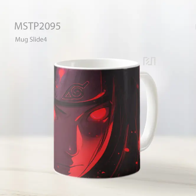 Naruto Uchiha Itachi Mata Merah Hitam Bersinar Mug MSTP2095