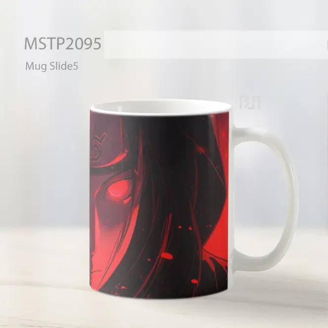 Naruto Uchiha Itachi Mata Merah Hitam Bersinar Mug MSTP2095 - All-side / Desain