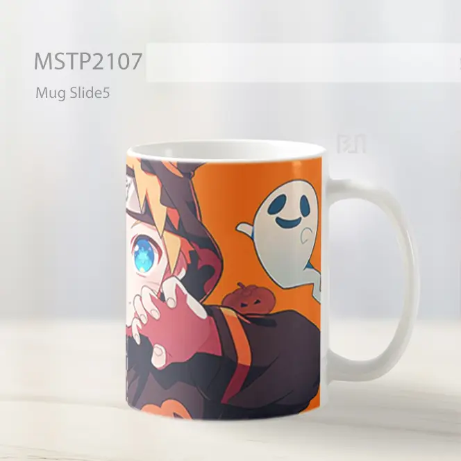 Naruto Uzumaki Halloween Senyum Seram Mug MSTP2107 - All-side / Desain