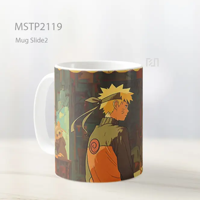 Naruto Uzumaki Menengok Mug MSTP2119 - All-side / Desain