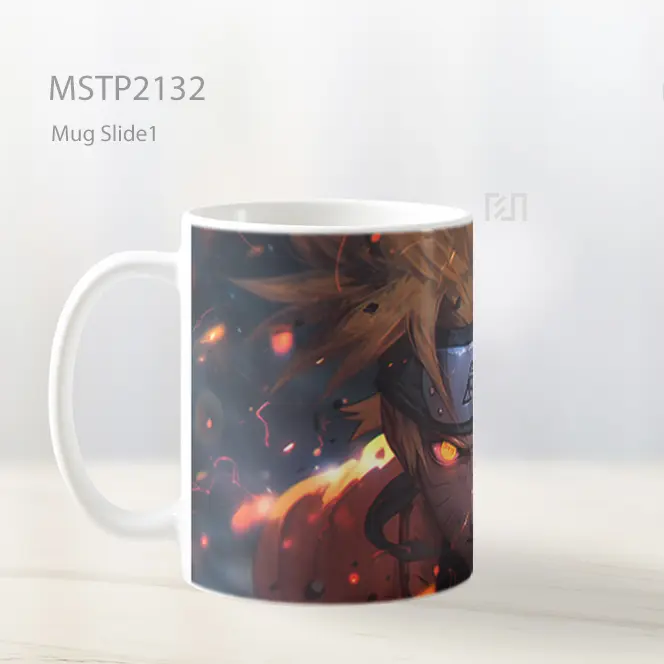 Naruto Uzumaki Realistis Mata Oranye Mug MSTP2132 - All-side / Desain