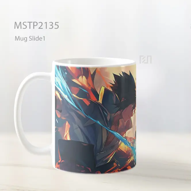 Naruto Vs Sasuke Adegan Pertarungan Anime Mug MSTP2135 - All-side / Desain