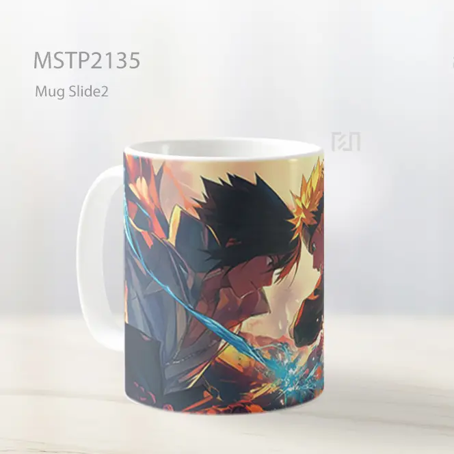 Naruto Vs Sasuke Adegan Pertarungan Anime Mug MSTP2135 - All-side / Desain