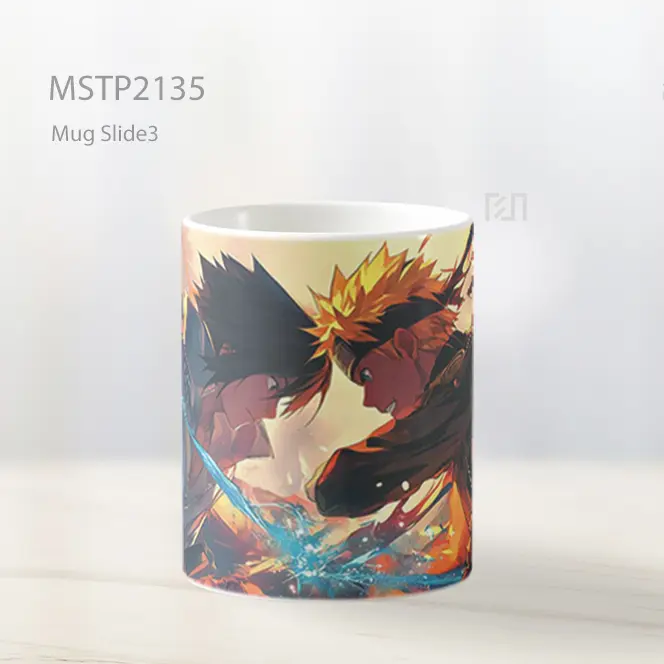 Naruto Vs Sasuke Adegan Pertarungan Anime Mug MSTP2135 - All-side / Desain