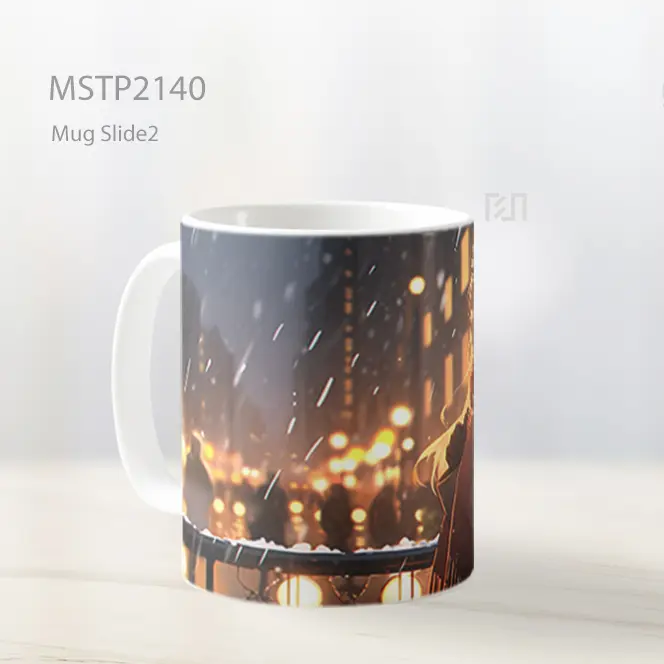 Natal Gadis Anime Di Kota Mug MSTP2140 - All-side / Desain