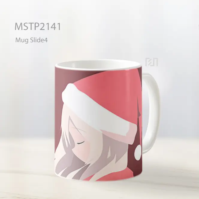 Natal Gadis Anime Gelap Merah Minimalis Mug MSTP2141