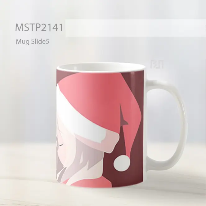 Natal Gadis Anime Gelap Merah Minimalis Mug MSTP2141 - All-side / Desain