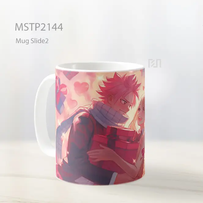 Natsu And Lucy Hadiah Romantis Valentines Mug MSTP2144 - All-side / Desain