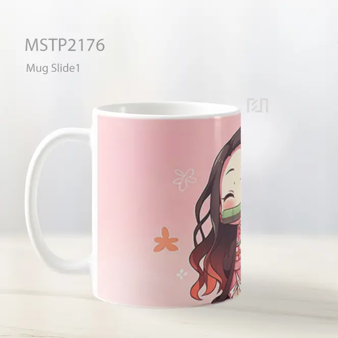 Nezuko Kamado Chibi Gradien Pink Mug MSTP2176 - All-side / Desain
