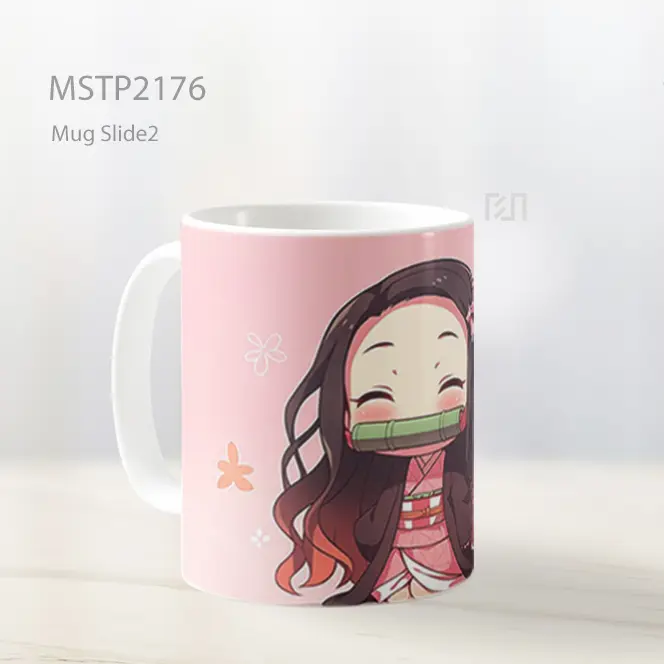 Nezuko Kamado Chibi Gradien Pink Mug MSTP2176 - All-side / Desain