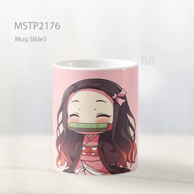 Nezuko Kamado Chibi Gradien Pink Mug MSTP2176 - All-side / Desain