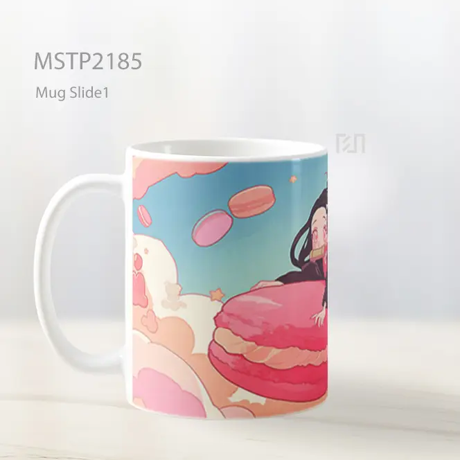 Nezuko Terbang Dessert Macaron Mug MSTP2185 - All-side / Desain