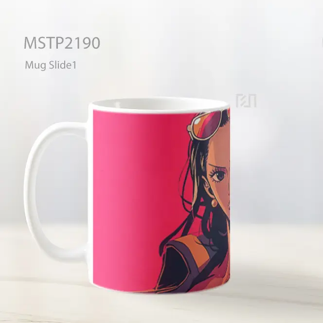 Nico Robin One Piece Keren Latar Pink Mug MSTP2190 - All-side / Desain