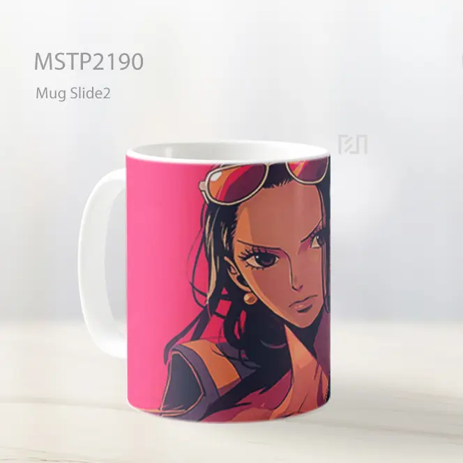 Nico Robin One Piece Keren Latar Pink Mug MSTP2190 - All-side / Desain