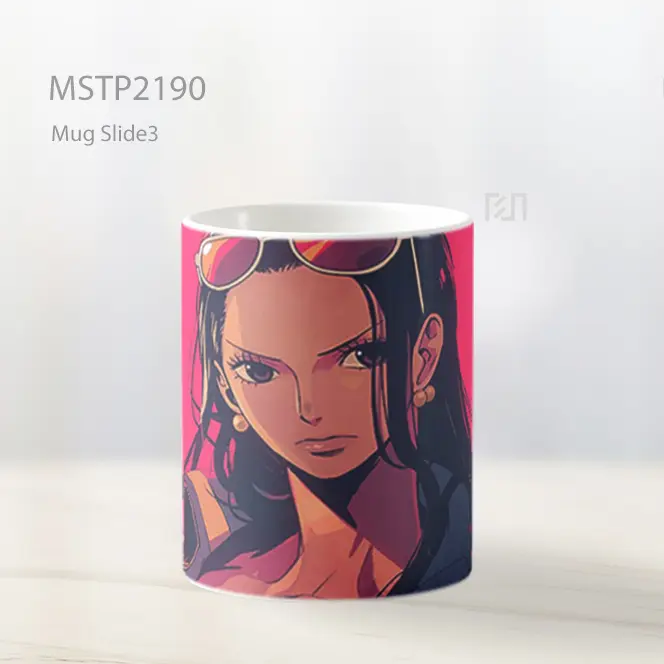 Nico Robin One Piece Keren Latar Pink Mug MSTP2190 - All-side / Desain