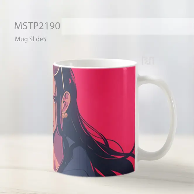 Nico Robin One Piece Keren Latar Pink Mug MSTP2190 - All-side / Desain