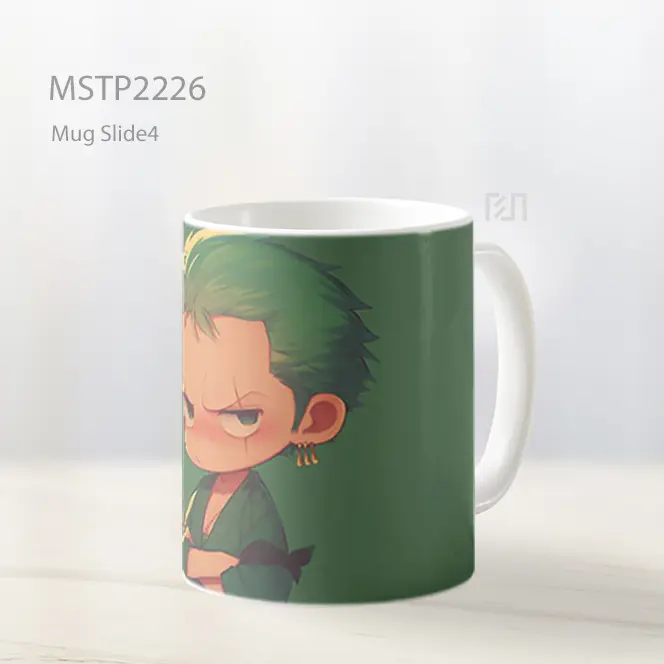 One Piece Chibi Roronoa Zoro Hijau Tua Mug MSTP2226