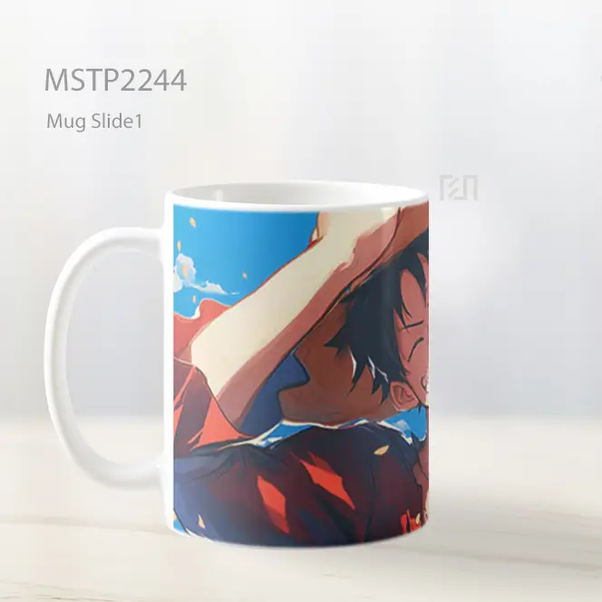 One Piece Luffy Gomu Gomu Kekuatan Mug MSTP2244 - All-side / Desain