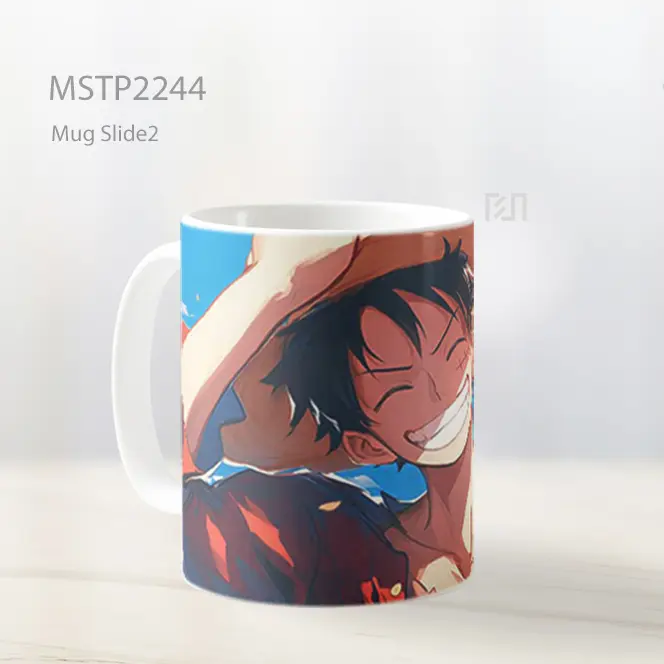 One Piece Luffy Gomu Gomu Kekuatan Mug MSTP2244 - All-side / Desain