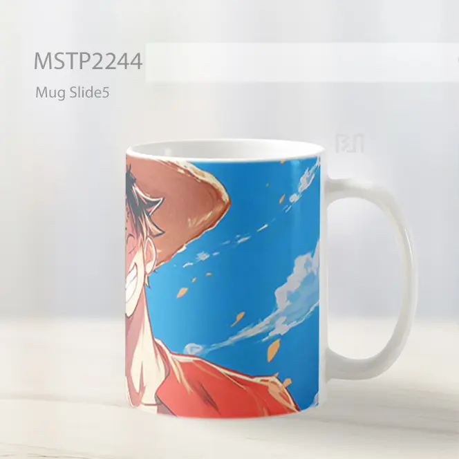One Piece Luffy Gomu Gomu Kekuatan Mug MSTP2244 - All-side / Desain