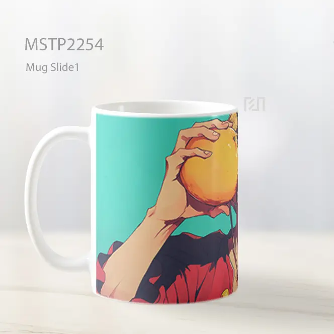 One Piece Monkey D Luffy Dengan Oranye Mug MSTP2254 - All-side / Desain