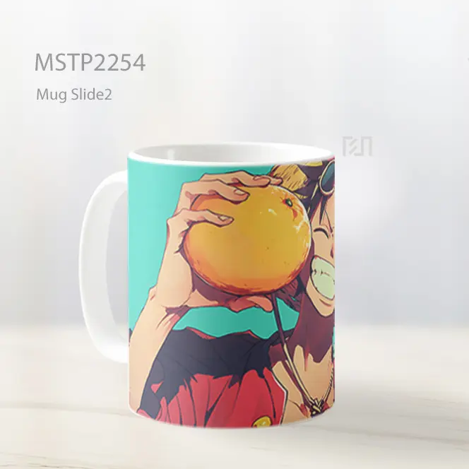 One Piece Monkey D Luffy Dengan Oranye Mug MSTP2254 - All-side / Desain
