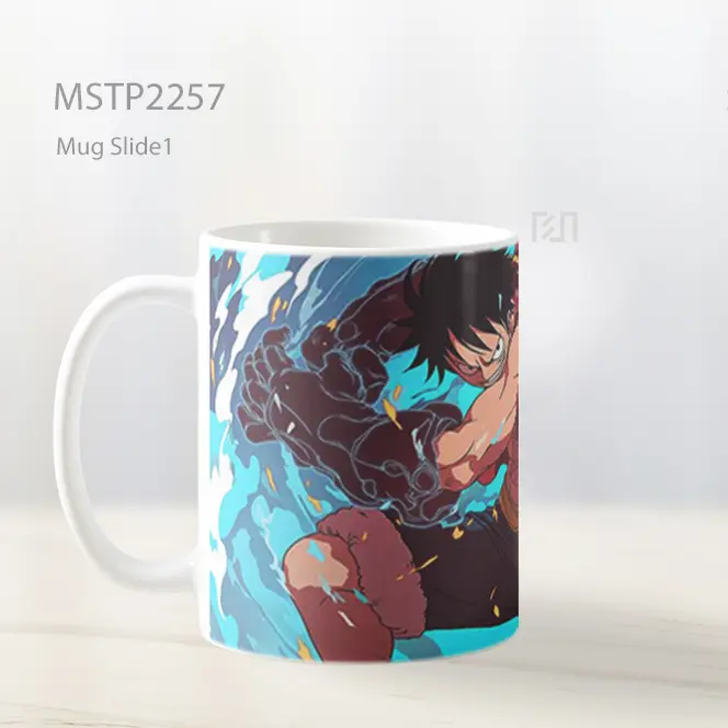 One Piece Monkey D Luffy Rubber Powers Mug MSTP2257 - All-side / Desain
