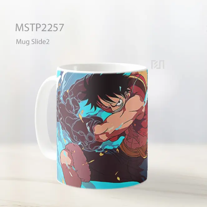 One Piece Monkey D Luffy Rubber Powers Mug MSTP2257 - All-side / Desain