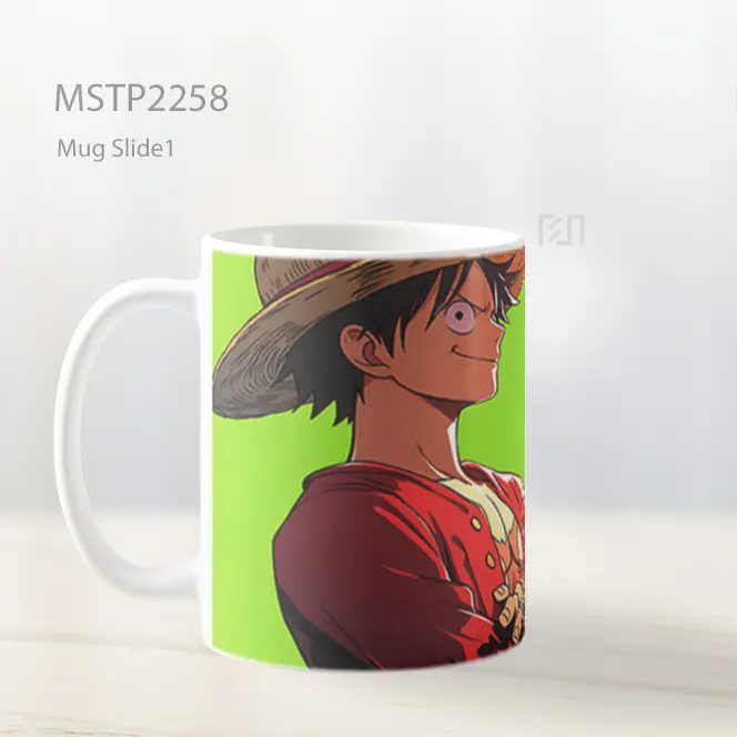 One Piece Monkey D Luffy Serius Hijau Mug MSTP2258 - All-side / Desain