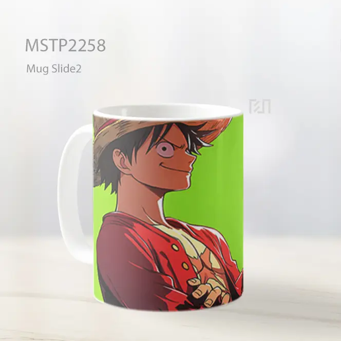 One Piece Monkey D Luffy Serius Hijau Mug MSTP2258 - All-side / Desain