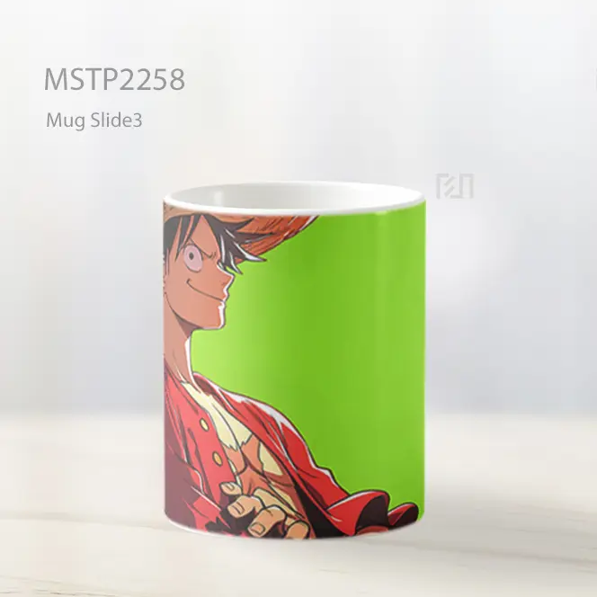 One Piece Monkey D Luffy Serius Hijau Mug MSTP2258 - All-side / Desain