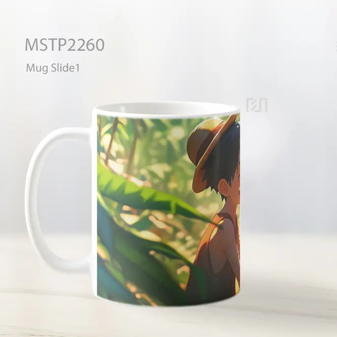 One Piece Monkey D Luffy Tersenyum Dengan Burung Mug MSTP2260 - All-side / Desain