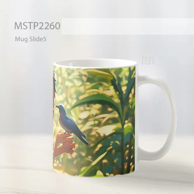 One Piece Monkey D Luffy Tersenyum Dengan Burung Mug MSTP2260 - All-side / Desain