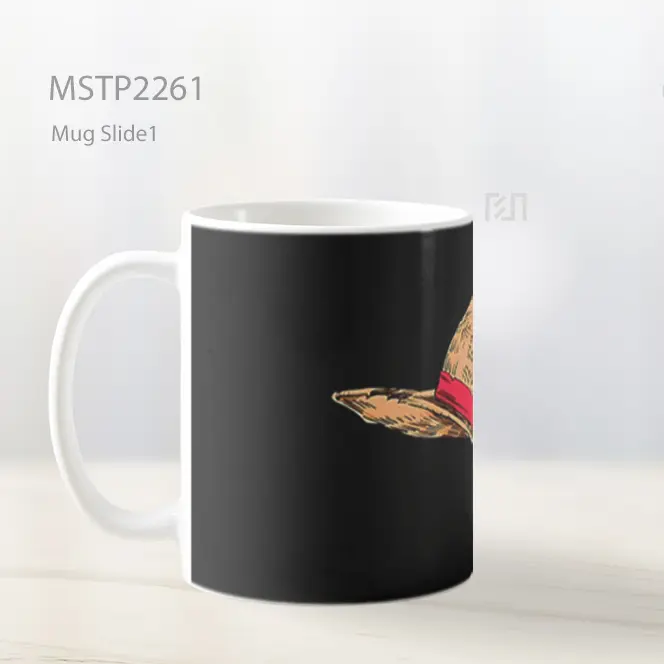 One Piece Monkey D Luffy Topi Jerami Hitam Mug MSTP2261 - All-side / Desain