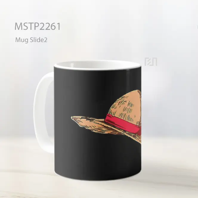 One Piece Monkey D Luffy Topi Jerami Hitam Mug MSTP2261 - All-side / Desain