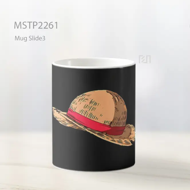 One Piece Monkey D Luffy Topi Jerami Hitam Mug MSTP2261 - All-side / Desain