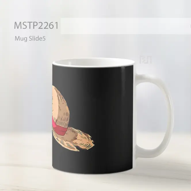 One Piece Monkey D Luffy Topi Jerami Hitam Mug MSTP2261 - All-side / Desain