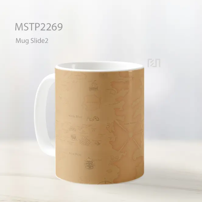 One Piece Peta Dunia Mug MSTP2269 - All-side / Desain