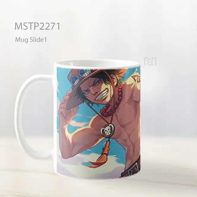 One Piece Portgas D Ace Semangat Bertarung Mug MSTP2271 - All-side / Desain