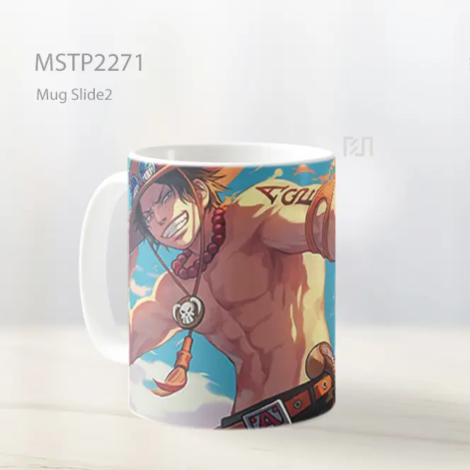 One Piece Portgas D Ace Semangat Bertarung Mug MSTP2271 - All-side / Desain