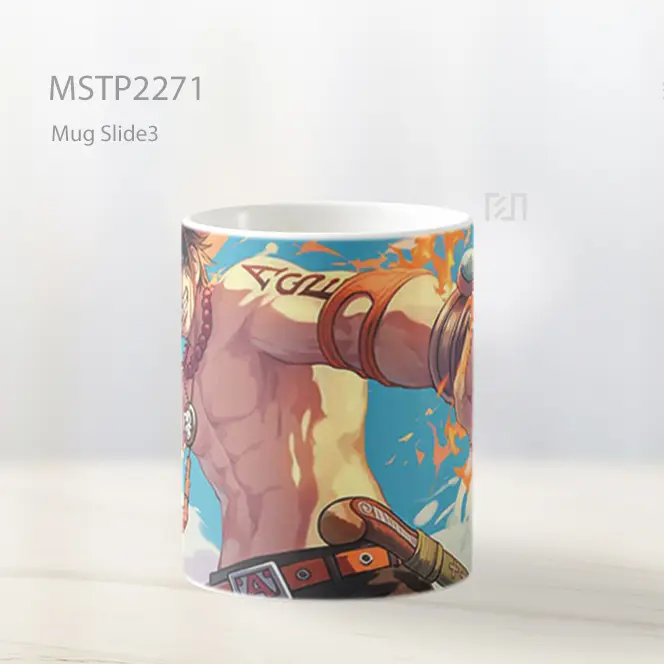 One Piece Portgas D Ace Semangat Bertarung Mug MSTP2271 - All-side / Desain