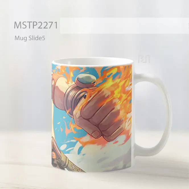 One Piece Portgas D Ace Semangat Bertarung Mug MSTP2271 - All-side / Desain