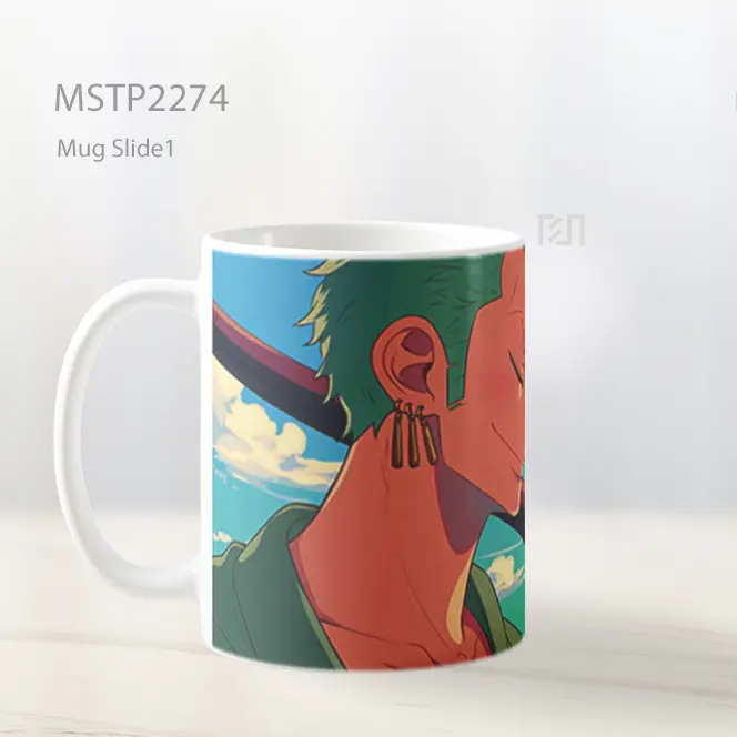 One Piece Roronoa Pose Samurai Santai Mug MSTP2274 - All-side / Desain