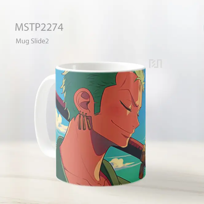 One Piece Roronoa Pose Samurai Santai Mug MSTP2274 - All-side / Desain