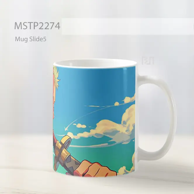 One Piece Roronoa Pose Samurai Santai Mug MSTP2274 - All-side / Desain