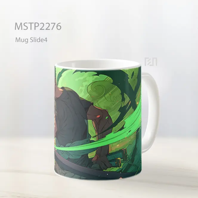 One Piece Roronoa Zoro Dengan Pedang Hijau Mug MSTP2276